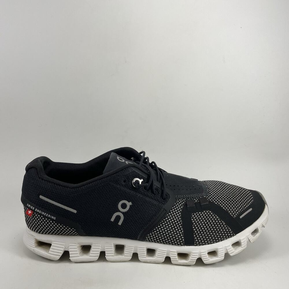 On Cloud 5 Combo Running Shoes Womens Size 8.5 Black/Alloy Athletic Slip On